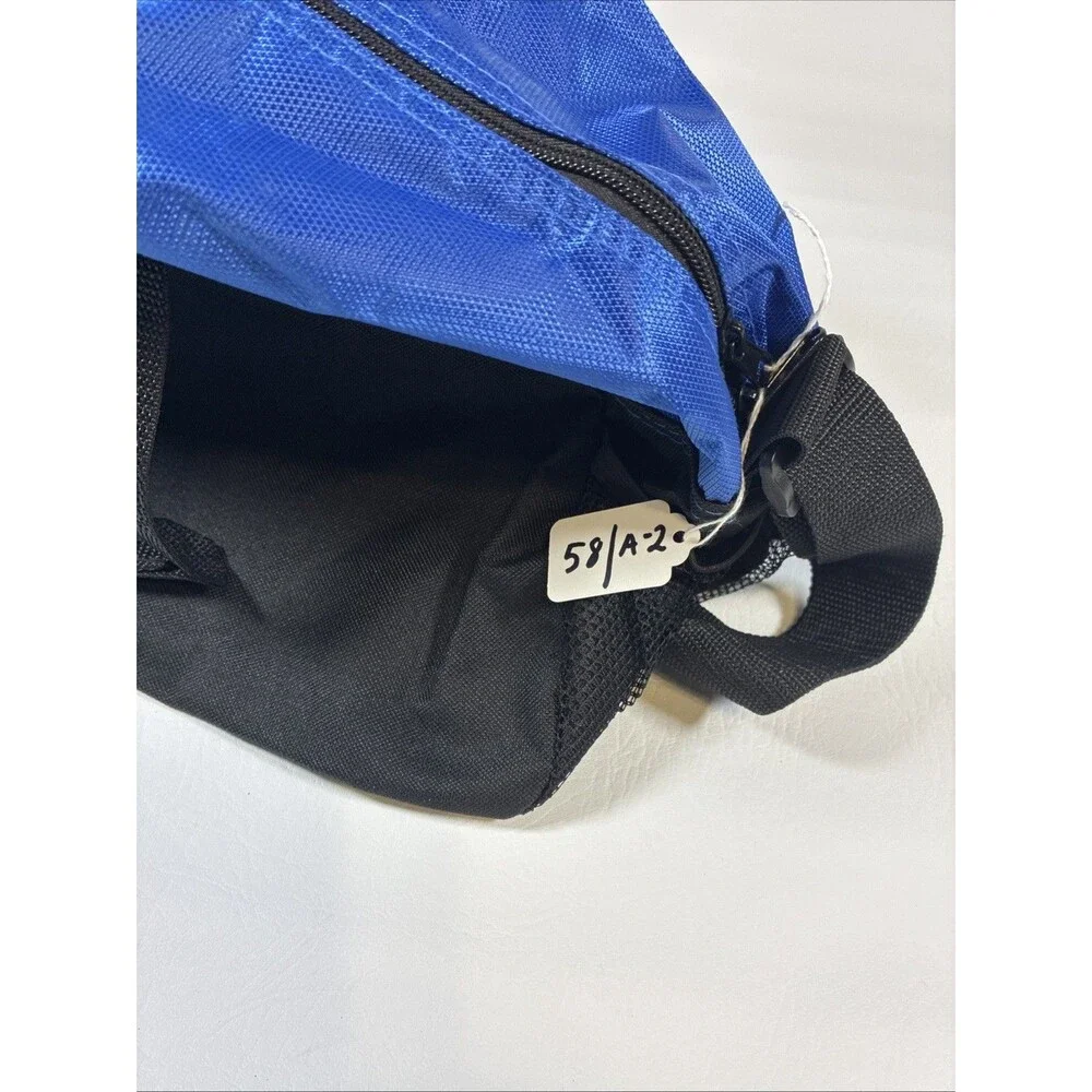 Port & Company Blue Gray Black Travel Duffel Gym Sports Overnight Bag New w/Tags